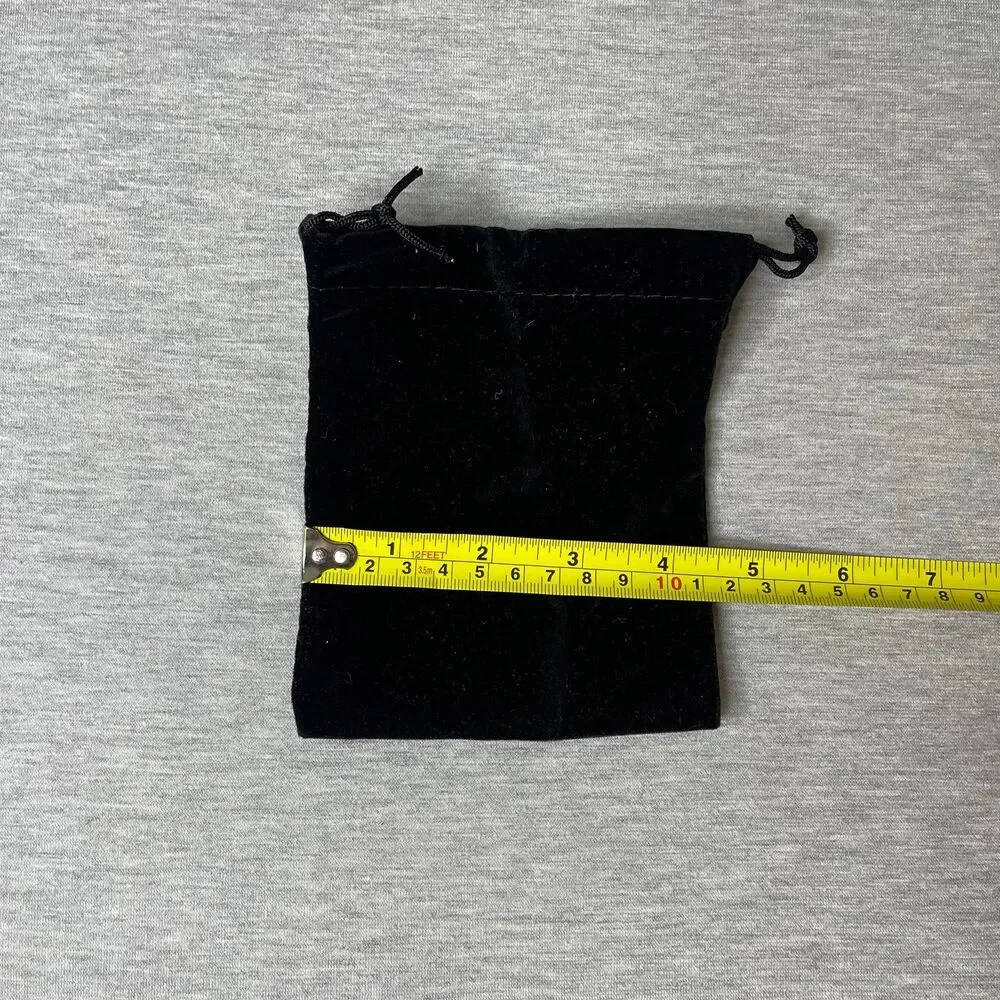 Solid Black Velour Gift Dust Bag 4” x 3.5”